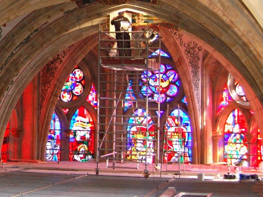 Restaurierungsarbeiten in der Liebfrauenbasilika, Trier