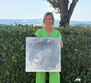 Frau mit Bild