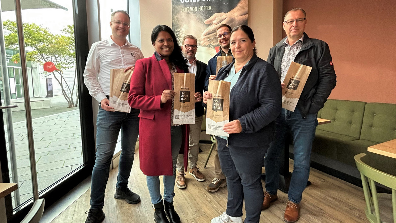 Gruppenfoto in der Bäckerei
