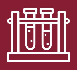 Piktogramm mit Reagenzgläsern